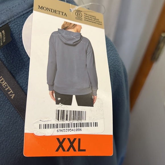 Mondetta Performance Full Zip Hoodie, slate blue color, size XXL - Picture 7 of 11